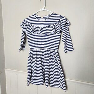 CREWCUTS Blue White Stripe Dress